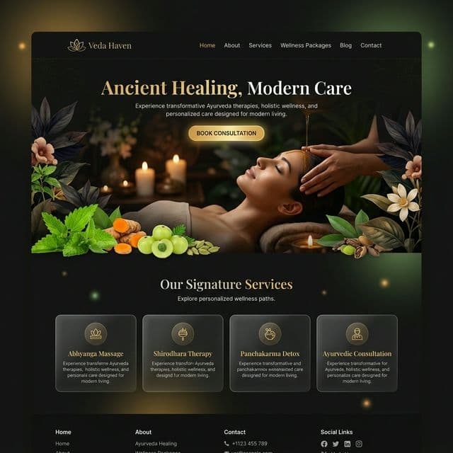 Ayurveda Centre Website — Zenvix Digital portfolio project
